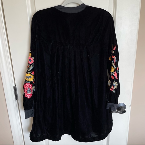 Free People Mia Embroidered Velvet Tunic Mini Dress - Picture 4 of 8